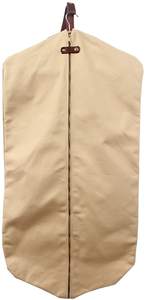 Bolsa de Ropa de Lona y Cuero, Porta Trajes Plegable con Cremalleras, Organizador Colgante Impermeable Clásico para Viajes, Vacaciones y Oficina - Product Image 4