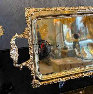 Décoration de luxe du festival du Ramadan EID Plateau en laiton de luxe de haute qualité pour le festival du Ramadan en taille et design personnalisés - Product Image 2