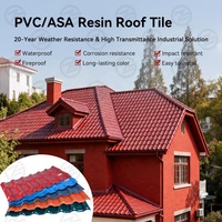 Tuile de toit en PVC ASA anti-corrosion ZHIBO, résine synthétique, tôle de toit ondulée en PVC, toit Roma, style espagnol, villa, hôtel, maison