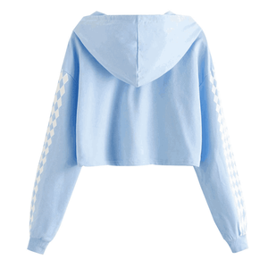 2024 sur mesure femmes Gym Crop à capuche haute qualité respirant tissu éponge fermeture éclair Style parfait hiver manches longues en gros - Product Image 2