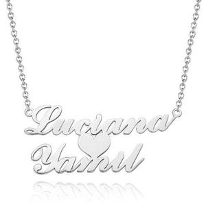 Jeulia Always Remember Personalized <b>Name</b> Necklace-Gold Plated Stainless Steel Heart & Butterfly Diamond <b>Chain</b> - Product Image 2