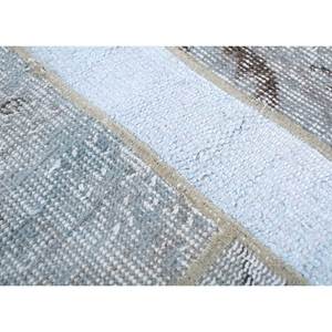 Tapis en laine noués à la main Provenance, motif abstrait rayé gris et noir, rectangulaire, pour la maison, le couloir, le salon - Pae-3763 - Product Image 3