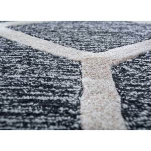 Tapis en laine et viscose tufté à la main TNQ-347, gris et noir avec motif géométrique, pour usage domestique - Product Image 3