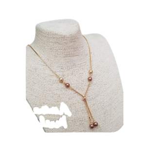 El mejor collar de perlas de concha de Sabrina de su clase, oro blanco para regalo - Product Image 2