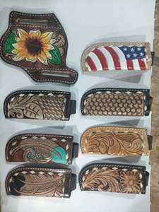 Funda para Cuchillo de Cuero Genuino de Estilo Occidental, Ecológica, con Cierre de Velcro y Mango Suave, Duradera y Portátil - Product Image 3