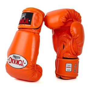 Gants de compétition Logo personnalisé Engrenages de boxe Cuir de vachette véritable Matrix Orange Ibis Gants de boxe - Product Image 4