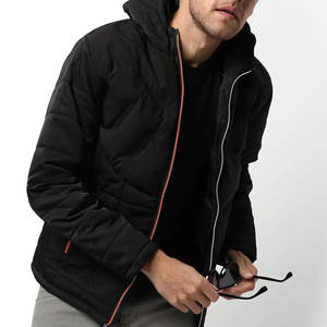 Veste matelassée pour hommes avec logo personnalisé imprimé, vêtements d'hiver avec col montant, veste à bulles en matériaux d'origine avec service OEM/ODM - Product Image 1