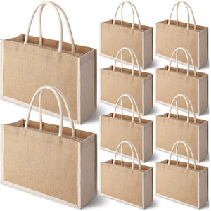 Sacs fourre-tout en jute recyclé de haute qualité avec poignées en cuir élégantes Textiles en toile de jute Prix de gros disponible - Product Image 4