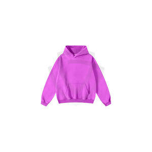 Sudadera con Capucha de Algodón 100% Pesado de 350 Gsm, Corte Regular, Estilo Urbano, Hombros Caídos, Color Sólido, Personalizable, Tendencia para Hombre, Elegante - Product Image 1