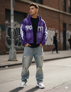 เสื้อฮู้ดซิปผู้ชาย Rexfit Sports รุ่นยอดนิยม พร้อมลายปักแบบดิสเทรส |   เสื้อแจ็คเก็ตมีฮู้ดผ้าฟลีซเนื้อนุ่ม |   เสื้อผ้าลำลองประจำวัน - Product Image 5