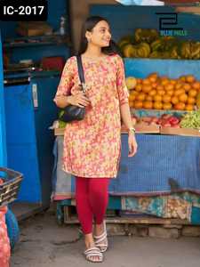 Colecciones de ropa india y pakistaní Simple Simmer Silk Kurtis Tallas grandes Casual y uso diario Impreso Kurtis - Product Image 3