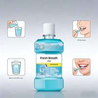Bain de bouche liquide sans alcool ni fluorure, menthe fraîche pour dents sensibles, anti-caries, OEM 100ML 250mL 500ML
