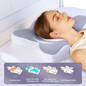 Oreiller cervical ergonomique 1 pièce à mémoire de forme rafraîchissante, avec taie d'oreiller lavable en machine, pour dormeurs latéraux - Product Image 6