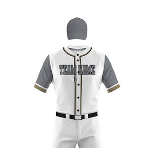 Vente chaude ensemble d'uniformes de baseball respirants pour hommes sublimé avec le logo du nom de l'équipe vêtements de sport - Product Image 4