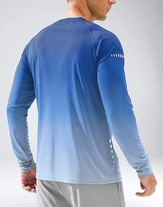 Camisas de manga larga de protección solar para hombres UPF 50 + Rash Guard para hombres SPF UV Pesca Senderismo Correr Entrenamiento Camiseta atlética - Product Image 3