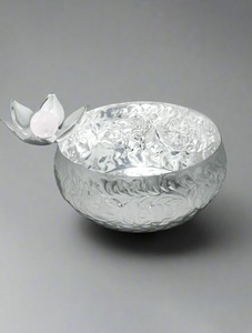 Premium Quality <b>Silver</b> <b>Bowl</b> Elegant Handmade Centerpiece For Dining Table Living Room Kitchen And Home Display - Product Image 3