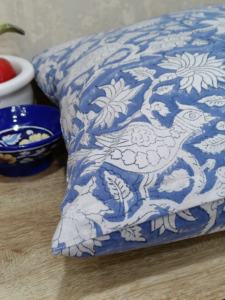 Funda de cojín Timberland con estampado de bloque de mano real, 100% algodón, Parte delantera trasera, ambos impresos para uso doméstico - Product Image 3