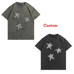 80% coton 20% polyester propre marque sérigraphiée Design T-Shirt 100% haute qualité en gros Logo personnalisé T-Shirts pour hommes - Product Image 1