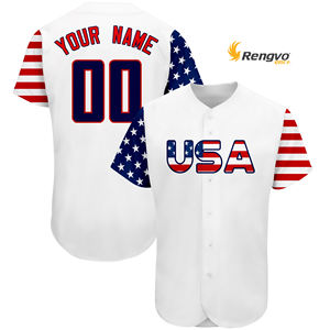 Personalizable transpirable béisbol Jersey nombre número estampado Casual calle Hip Hop ropa deportiva para hombres/mujeres/niños Tallas grandes - Product Image 2