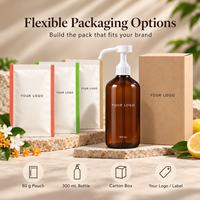 Poudre de gel douche corporelle aux herbes personnalisée, sans plastique, à remplir, moussante, éclaircissante, rafraîchissante et hydratante, avec effet bulles