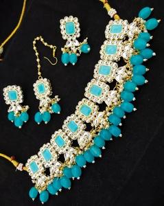 High Quality Heavy Kundan Necklace Set <b>Indian</b> Manufacturer's Gold Plated Jewelry for Women Luxury Vintage Style Wedding Parties - Product Image 2