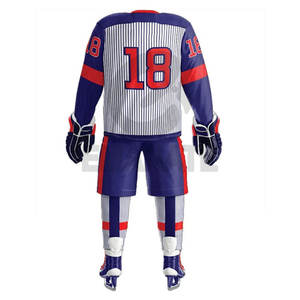 Uniformes Profesionales de Hockey sobre Hielo, Talla Personalizable, Costuras Resistentes, Tela 100% Poliéster, Secado Rápido, Transpirable, Personalizable para Equipos - Product Image 3