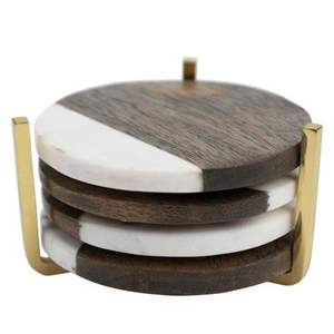 Posavasos de mármol de lujo de alta calidad, posavasos decorativos de piedra Natural de diseño moderno para energía positiva en la decoración de la Mesa - Product Image 3