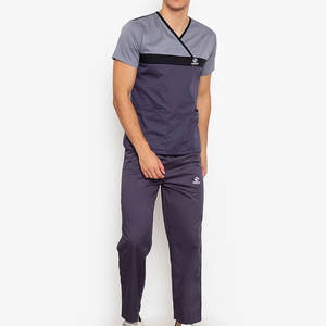 OEM ropa médica uniforme de hospital para los hombres ropa de hospital de cuello alto de manga corta uniformes conjuntos para Unisex - Product Image 2