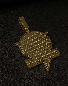 Collar Personalizado de Hip Hop para Hombre con Colgante de Cadena con Diamantes Simulados, Chapado en Dos Tonos, Nombre Personalizado, Letra, Colgante de Moissanita - Product Image 3