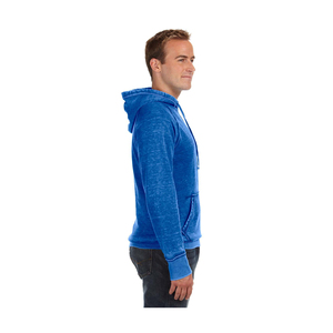 Pull à capuche personnalisé pour hommes, polaire confortable délavée à l'acide pour l'hiver, technique de teinture unie imprimée par sublimation de couleur d'épissure - Product Image 5