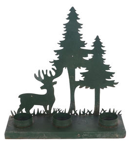 Portavelas Soporte de metal de tamaño mediano Portavelas Soporte decorativo de Navidad para el hogar Sala de estar - Product Image 5