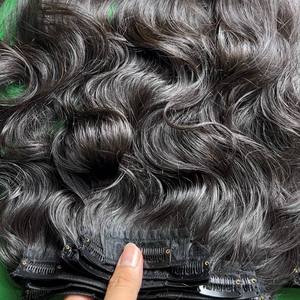 Extensiones de Cabello con Clip Ondulado al por Mayor, 100% Cabello Humano Virgen de Doble Trama, Extensiones con Clip de Todas las Texturas de 8 a 40 Pulgadas - Product Image 3