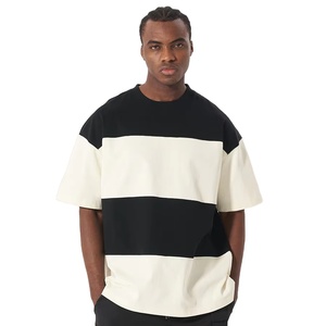 100% algodón de talla grande camiseta de hombre logotipo personalizado impresión barato en blanco hombro caído gran tamaño manga corta estilo Formal - Product Image 4