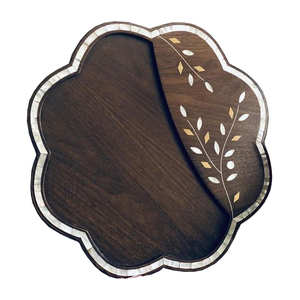 Bandeja o plato de madera de Acacia con incrustaciones de perlas, diseño elegante, de fabricación vietnamita - Product Image 1