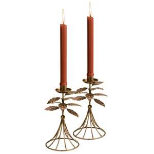 Candelabro de Metal con Acabado de Latón Vintage de Lujo, Decorativo con Diseño Floral, para Velas Cónicas, Decoración de Mesa para Bodas y Fiestas - Product Image 4