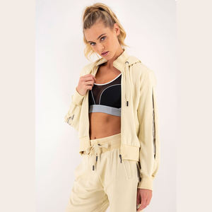 Chaqueta con capucha de lana personalizada para mujer, cremallera, venta al por mayor, ropa deportiva, Sudadera con capucha, ropa informal de alta calidad para mujer, chaqueta de tendencia OEM/ODM - Product Image 5