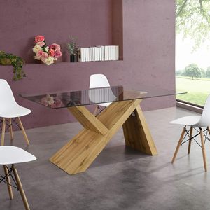 Modern Stylish Home Furniture Glass Top Mango Wooden Frame <b>Side</b> <b>Table</b> Metal Coffee <b>Table</b> with Elegant Centerpiece - Product Image 5