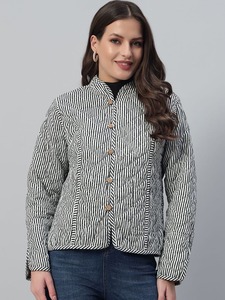 Hermosa chaqueta acolchada de algodón para mujer Estampado de bloques a mano Floral Reversible y ligero Nuevo abrigo de invierno - Product Image 5