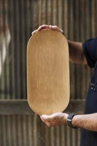 Bandeja redonda de madera de Acacia para servir de madera de granja de madera para cocina, hogar o Hotel, vajilla de estilo clásico para fiesta o ser de comida - Product Image 6