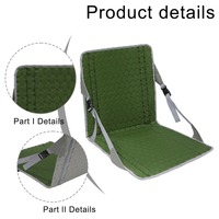 Siège de camping confortable avec logo personnalisé, rembourrage de sol, siège pliable léger, coussin de siège de stade avec dossier pour événements en plein air