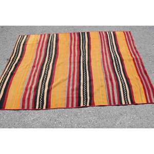 Tradicional rojo naranja 4,2X6,2 pies alfombra de lana de área grande Vintage turco Patchwork látex nuevo 10mm rectángulo pasillo habitación alfombras - Product Image 3