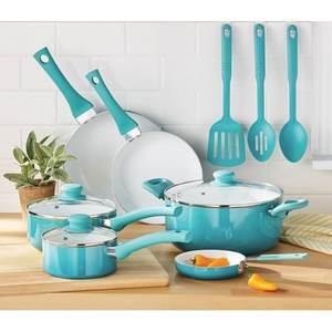 Juego de utensilios de cocina de aluminio de 12 piezas Teal ombre más vendidos para esquina de cocina, duradero y de alta calidad - Product Image 1