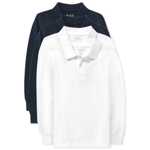 Paquete de 4 uniformes escolares de Polo de piqué suave para niños multicolor - Product Image 1
