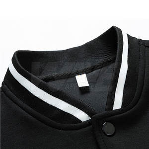 เสื้อโค้ทผู้ชายฤดูหนาวราคาดีที่สุด ระบายอากาศได้ดี ปกจีน แขนยาว สไตล์ลำลอง ผ้าฝ้ายผสมขนสัตว์ แจ็คเก็ตเลตเตอร์แมน มีโลโก้ด้านหน้า - Product Image 3