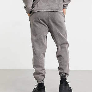 Toile matériel vêtements de sport 100% coton poids lourd jambe droite sport Gym survêtement hommes pantalons de survêtement Logo personnalisé - Product Image 2