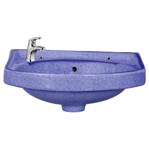 Vasque de salle de bain rectangulaire en céramique blanche à succès, design moderne, montage mural, lavabo sur pied, robinet à levier - Product Image 4