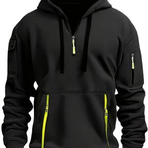 Sudaderas con Cierre para Hombre, Diseño de Primera Calidad, 100% Algodón Felpa, Patrón Liso, Colores Personalizados, Transpirables, Moda de Invierno - Product Image 3