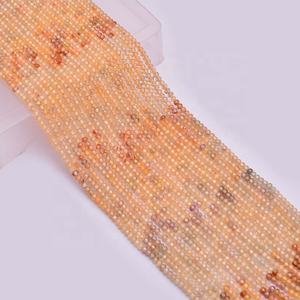 ลูกปัดเซอร์คอนเหลี่ยมเพชรพลอยสีส้มธรรมชาติลูกปัดพลอยเทียมเพทายขนาด3มม. สำหรับการทำเครื่องประดับ - Product Image 2