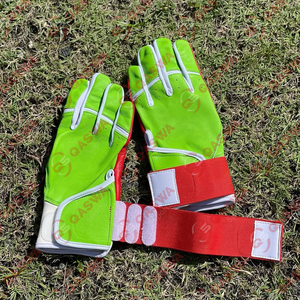 ถุงมือตีเบสบอลนุ่มสบายข้อมือยาววัสดุหนังระบายอากาศได้แบบเต็มนิ้ว - Product Image 4