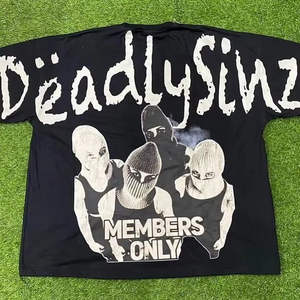 T-shirt en coton pour hommes, tenue décontractée, nouvelle version surdimensionnée avec impression numérique, prix de gros - Product Image 3